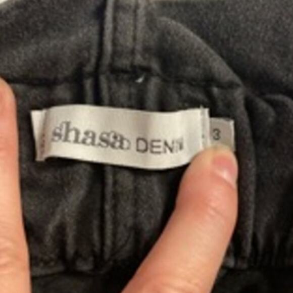 Shasa Denim Paperbag Shorts Y2K High Rise Black Size 3 - Picture 4 of 5